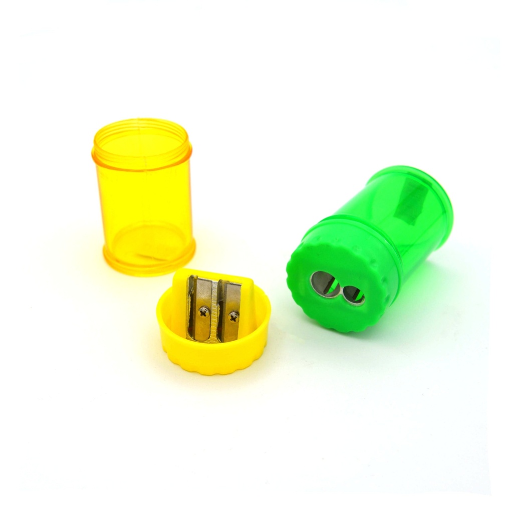 Metal Sharpener - 2 Hole With Colored Reservoir