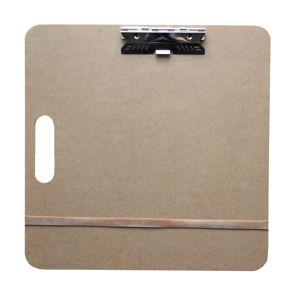 18" x 18'' Sketch Clip-Board 4.75 mm Avec 1 Clip et Bande de Caoutchouc