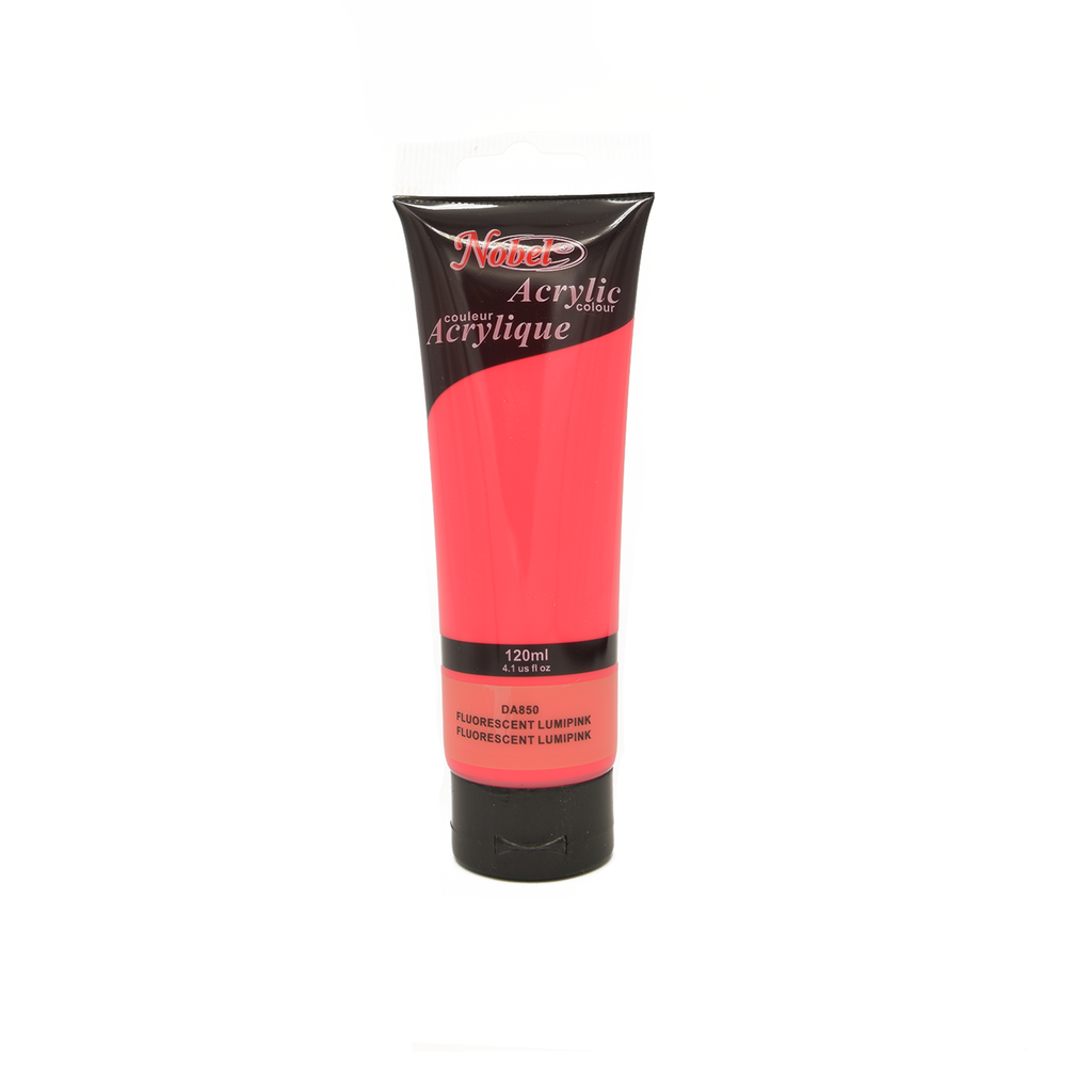 Fluorescent Pink - 120 ml Nobel Professional Grade Acrylic Paint