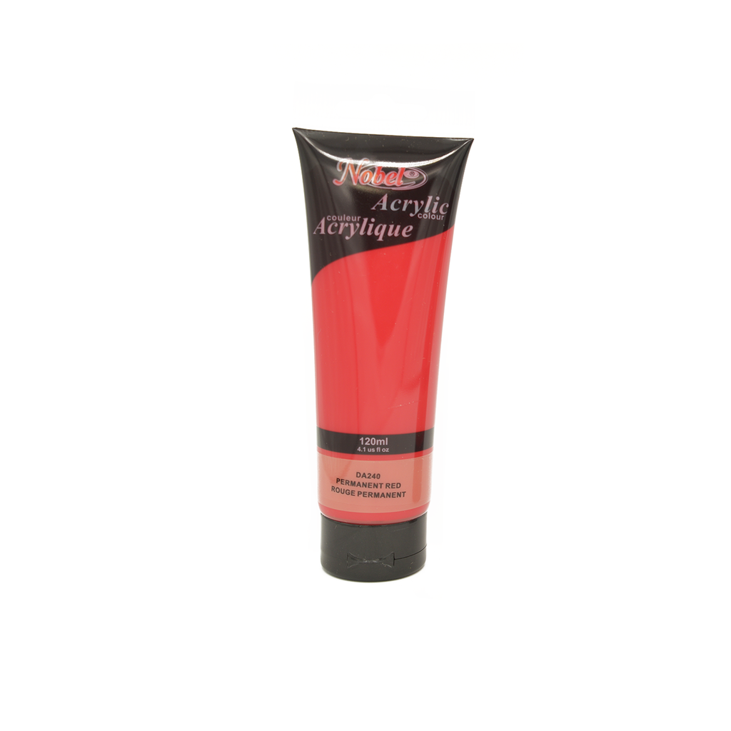 Rouge permanent - 120 ml de peinture acrylique de qualité professionnelle Nobel