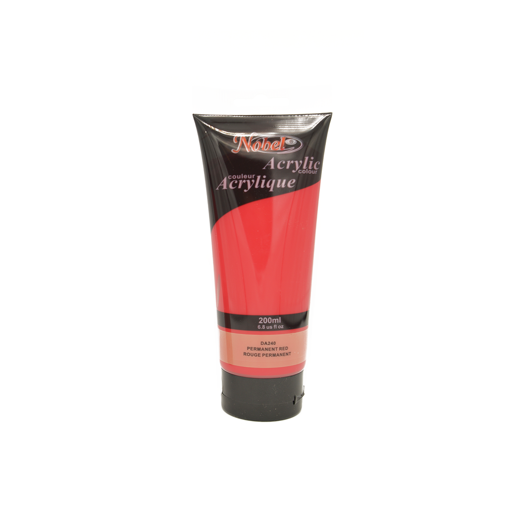 Permanent Red - 200 ml Nobel Professional Grade Acrylic Paint