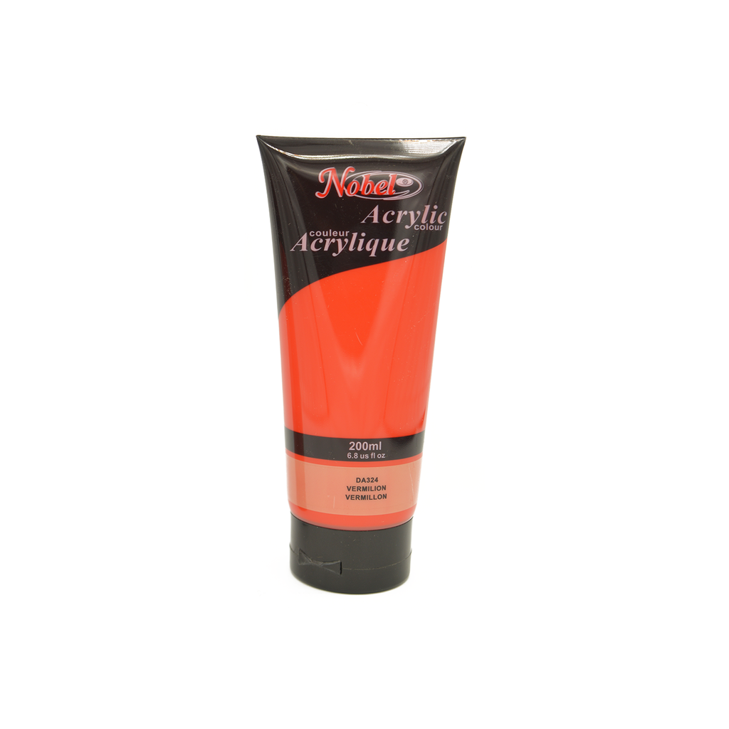Vermillion - 200 ml de peinture acrylique de qualité professionnelle Nobel