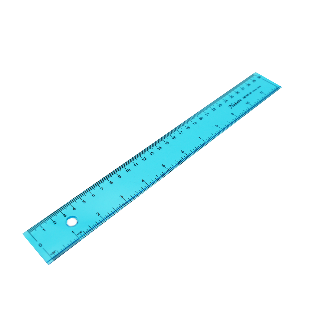 30 cm Clear Blue Acrylic Ruler
