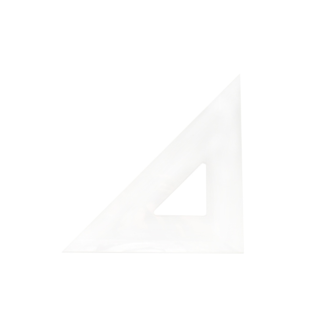 Règle triangulaire en acrylique transparent - 45/90 degrés, 10" -250 mm