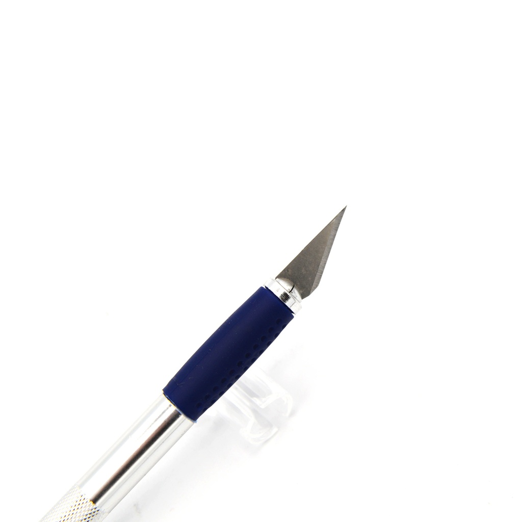 Precision Knife with 3 Blades and Cushion Grip - 0.6 cm Width, 6 mm x 22 mm Opening - Compatible with Nobel Blade Size #1