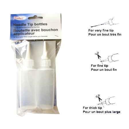 Plastic Needle Tip Bottle - Set Of 2, 100 ml