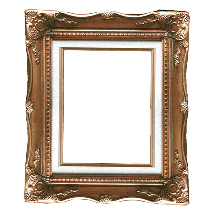 Ornate Bronze-Gold Wooden Frame - 10" x 12"