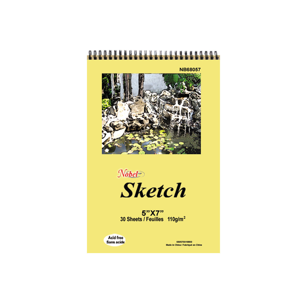  Carnet de croquis 30 feuilles, 110 g/m², 5" x 7"