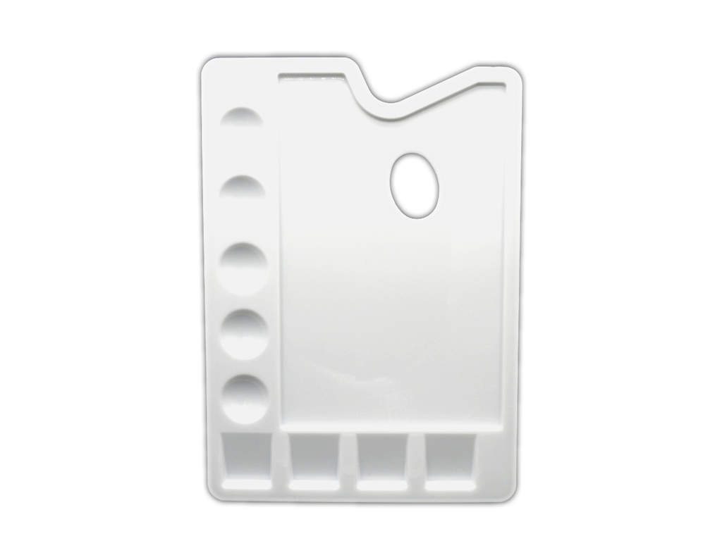 Easy Peel Off Palette - Rectangular With 5 Wells, 4 Slants (8" x 11")