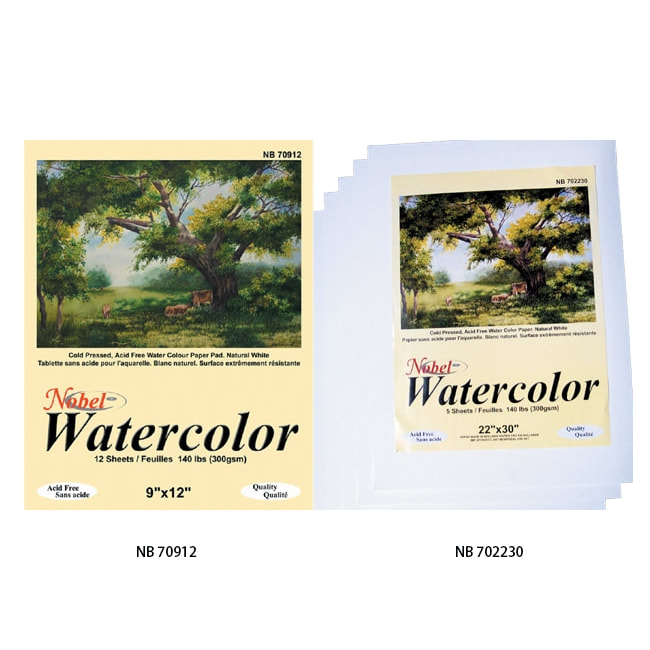 300 gsm Holland Watercolor Paper Pad 16" x 20" - 12 Sheets