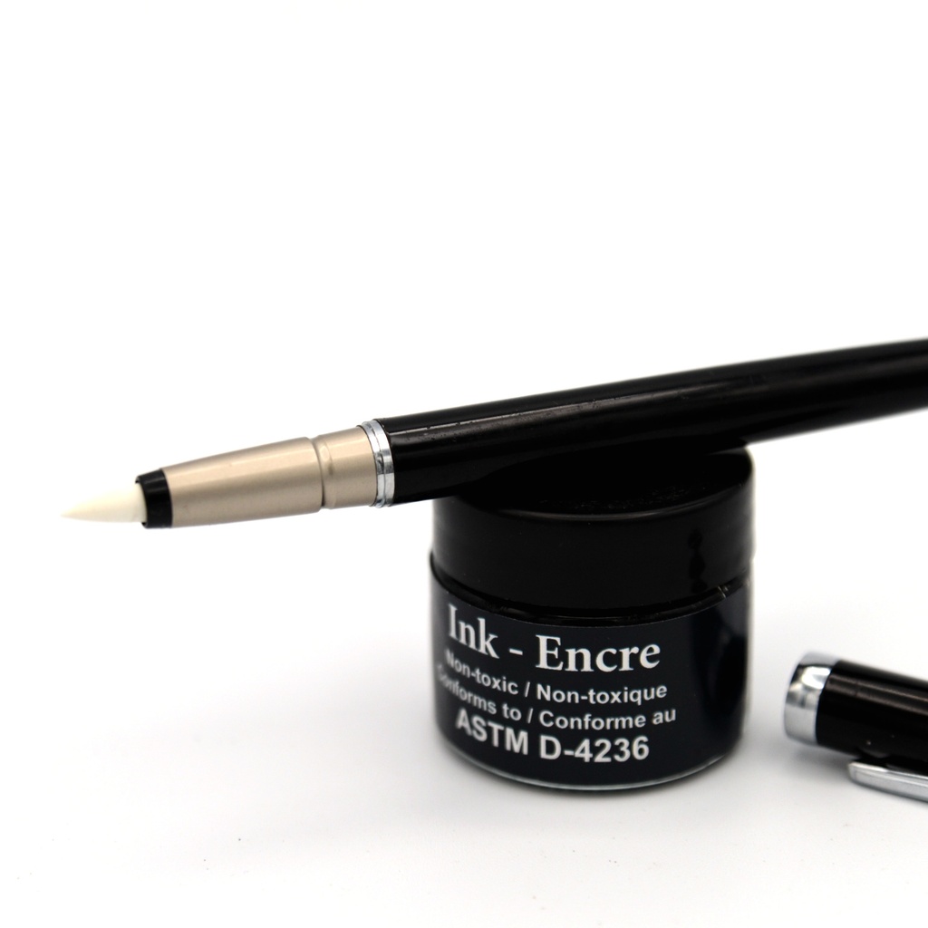 Soft Felt Tip Ink Reservoir Pen and Ink Bottle