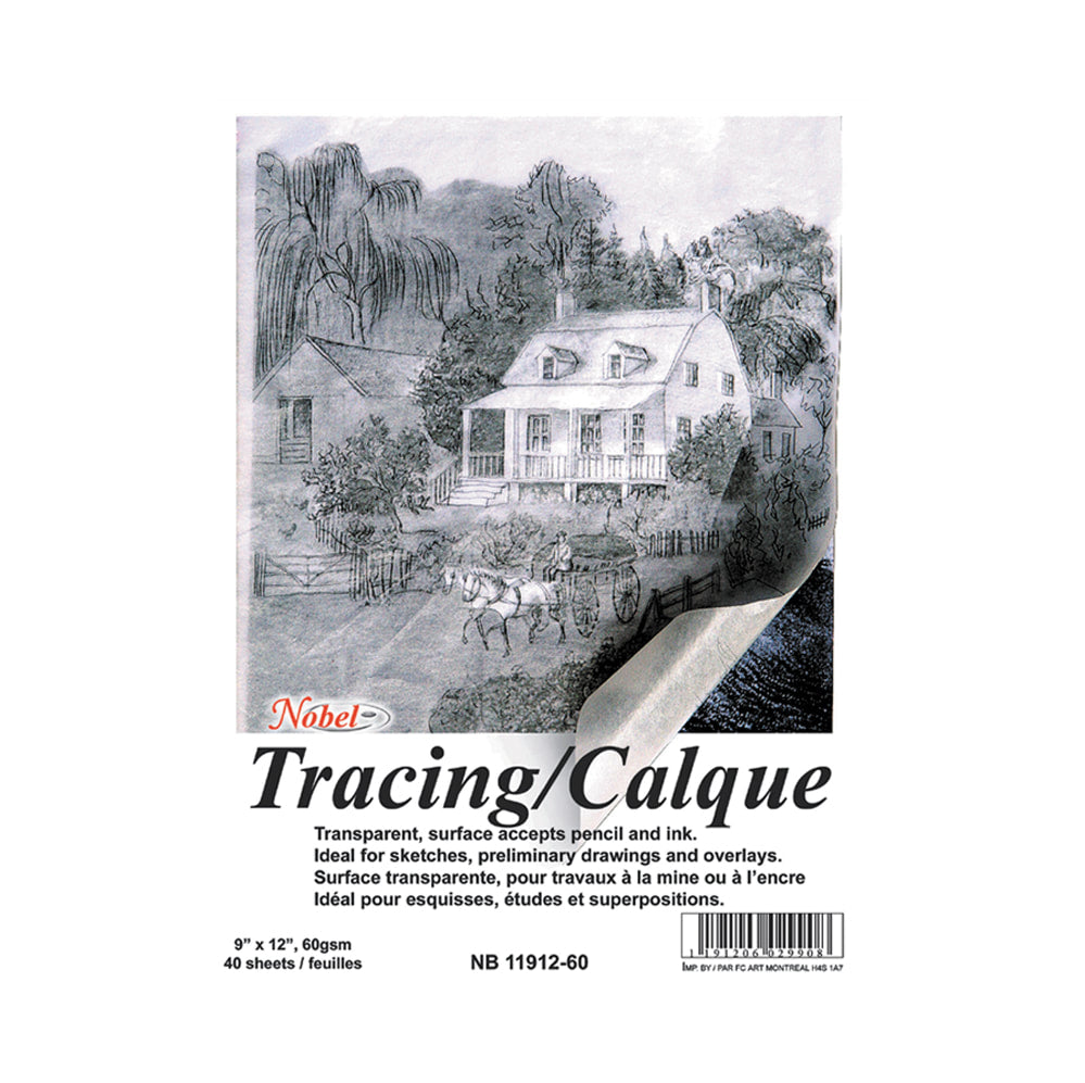 Papier calque, 9" x 12", 90 g/m²
