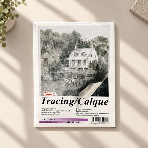 Tracing Paper - 9" x 12", 90 gsm, 40 sheets