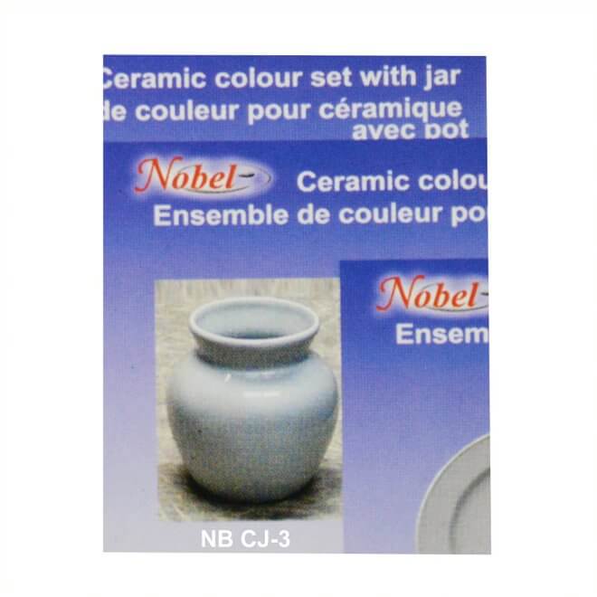 Ensemble de couleurs en céramique avec pot
