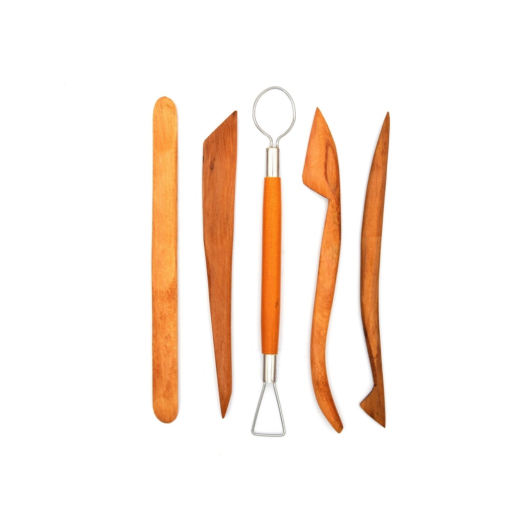 Outils de modélisation - ensemble de 5 (4 outils de modélisation double face + 1 outil de modélisation de fil double face)