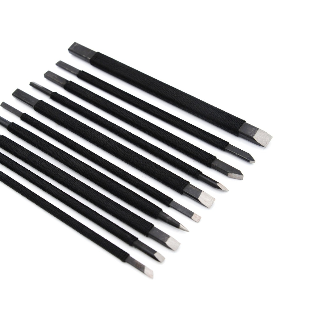 Couteaux à découper professionnels en stéatite - ensemble de 10