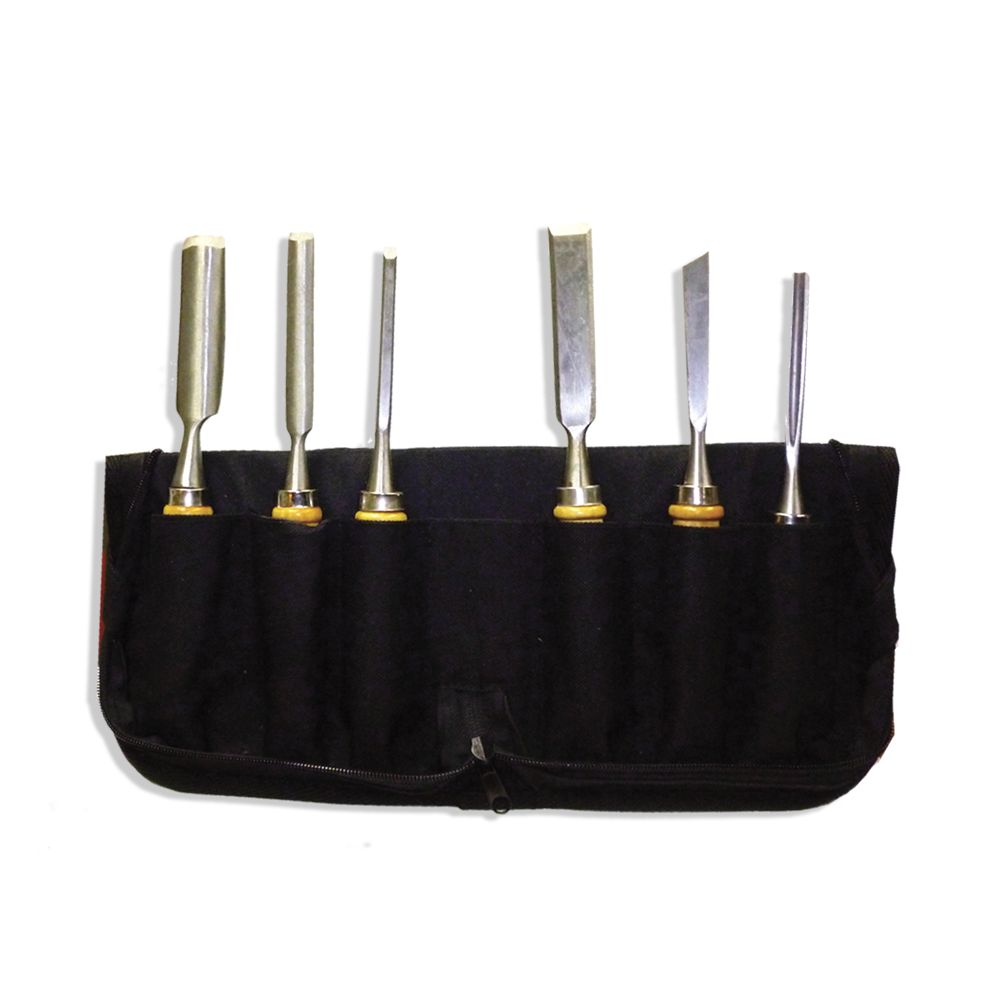 Wood Carving Knife and Durable Zippered Bag - Set of 6