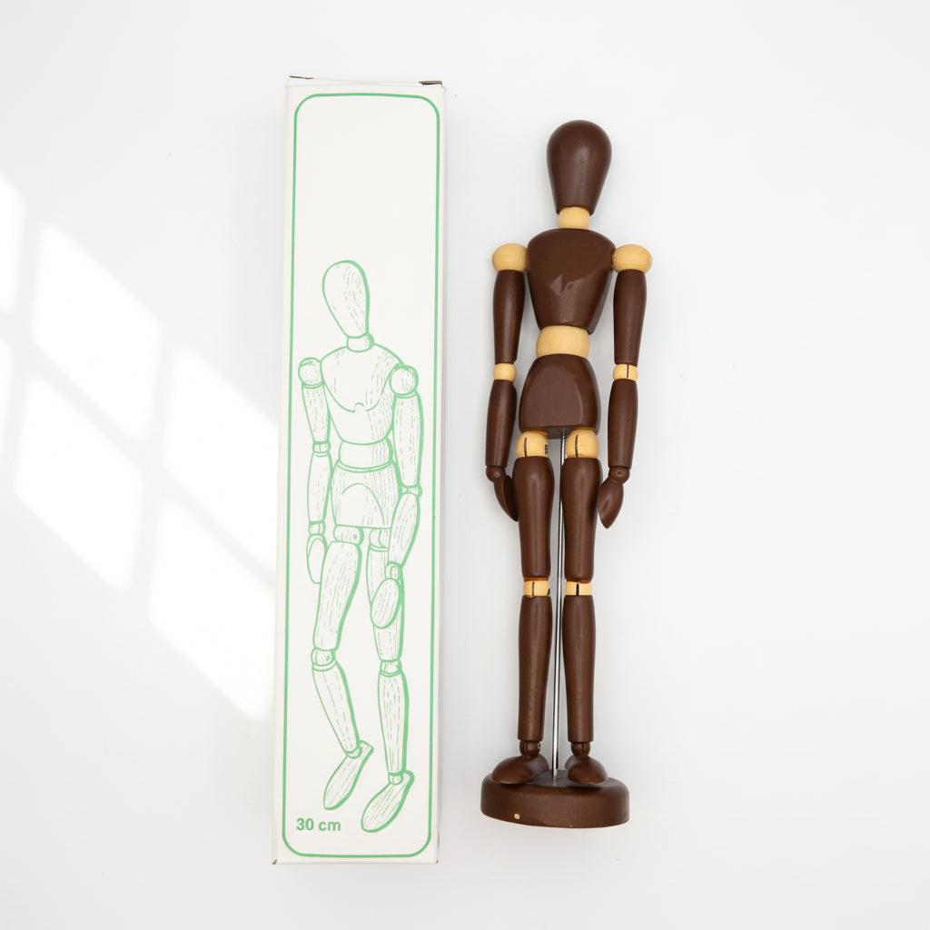 12" Colored Mannequins - Male (Black)