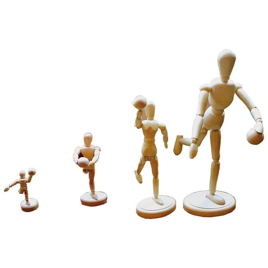 Mini Mannequin With Magnet Ball And Stand - 2.5"