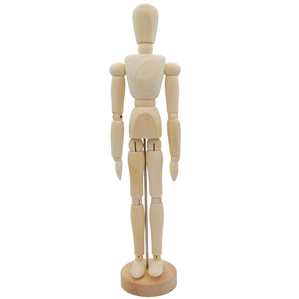Male Wooden Mannequin - 12"