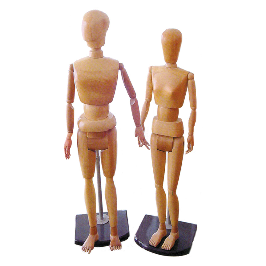 Wooden Male Mannequin - 8"