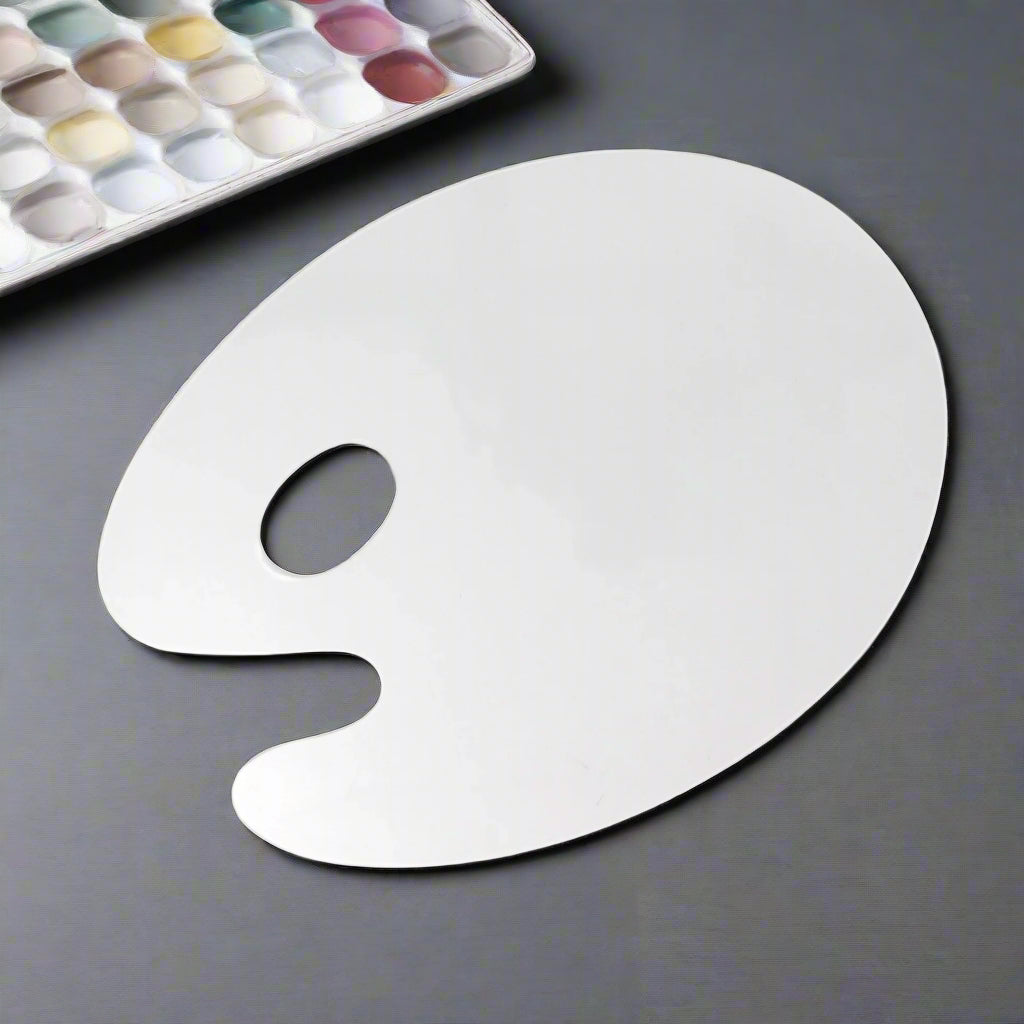 Palette ovale transparente en plastique, 9" x 12''