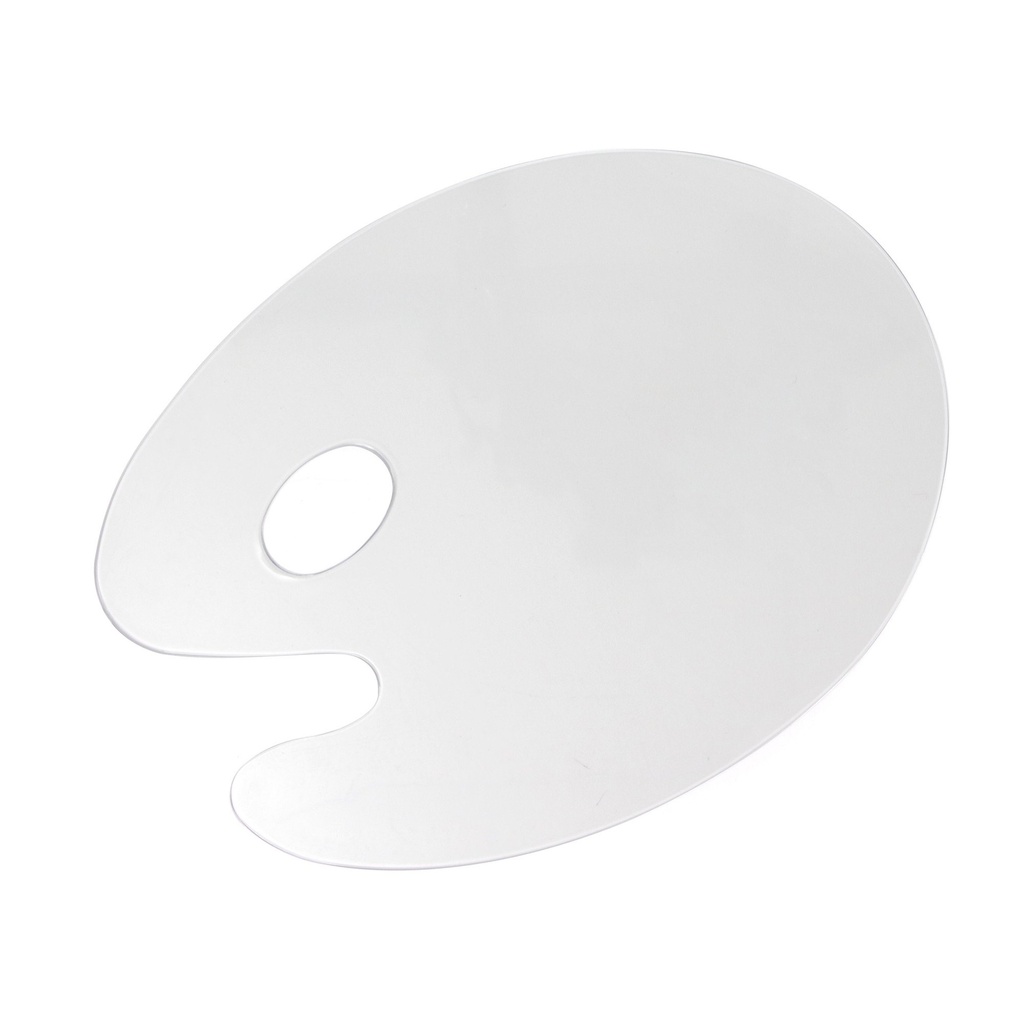 Palette ovale transparente en plastique, 9" x 12''