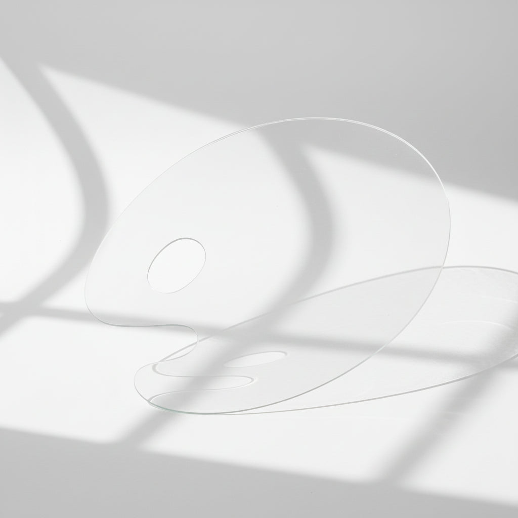 Palette ovale transparente en plastique, 9" x 12''