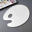Palette ovale transparente en plastique, 9" x 12''
