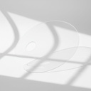 Palette ovale transparente en plastique, 9" x 12''