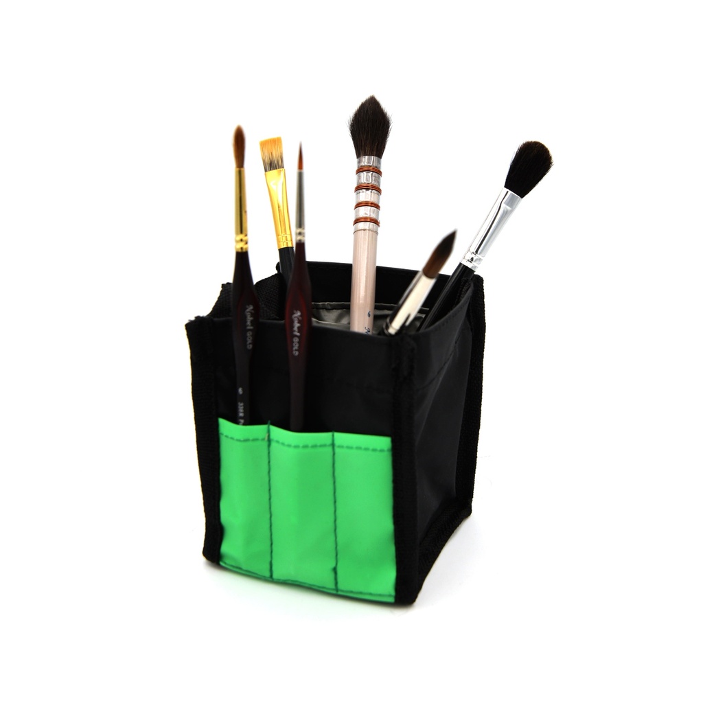 Portable and Waterproof Brush Washer Bag - Opens Into 4" x 3.75" x 4.75" Bag, Comes in 4 Colors