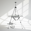Boîte de chevalet en métal amovible et chevalet trépied avecporte-pinceau – Peut accueillir une hauteur de toile maximale de 81,3 cm.
