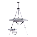 Boîte de chevalet en métal amovible et chevalet trépied avecporte-pinceau – Peut accueillir une hauteur de toile maximale de 81,3 cm.
