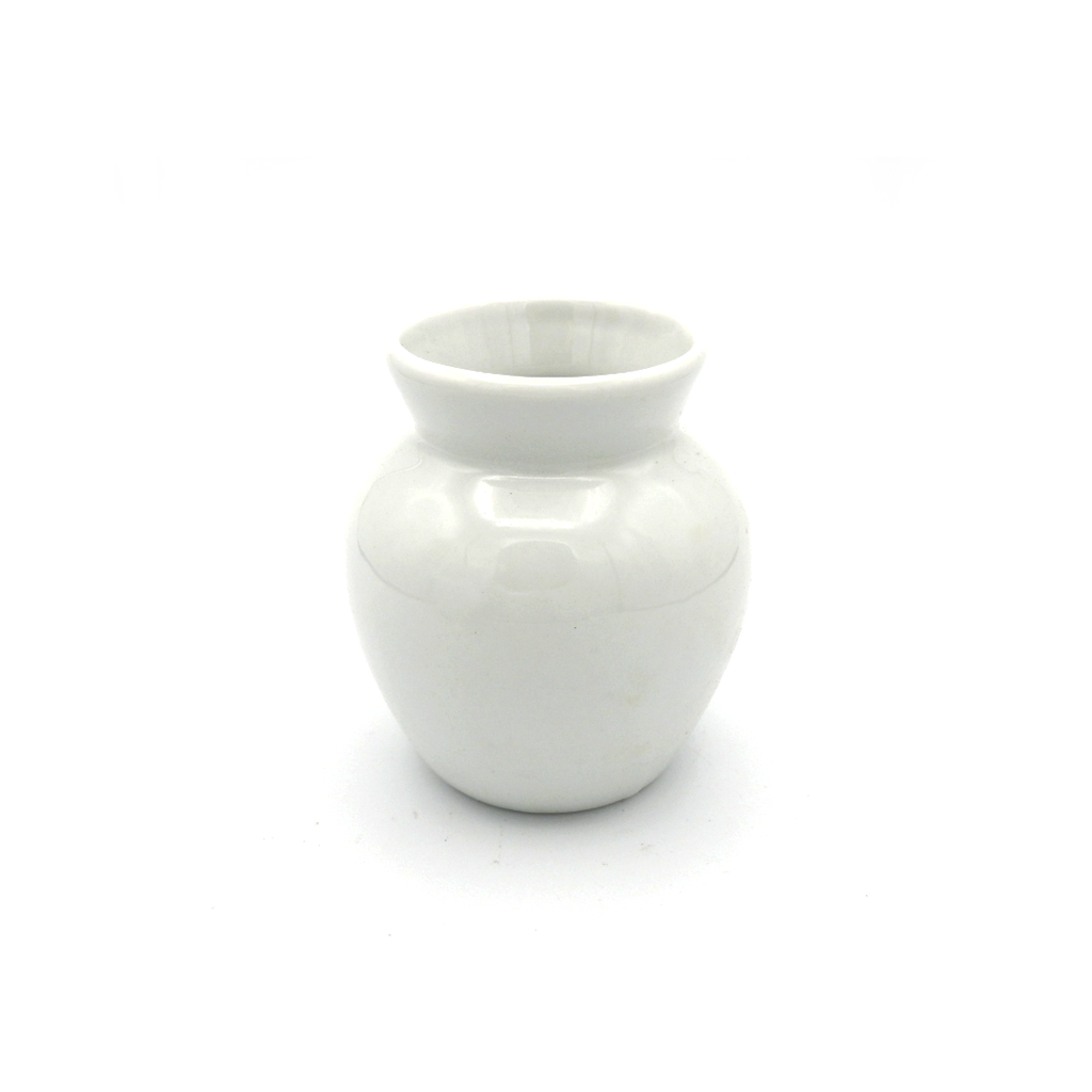 Porcelain Brush Holder - 3 1/2" x 4" Height x 2 1/2" Opening