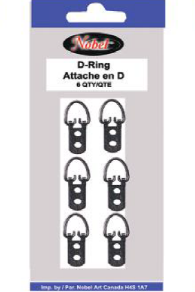 D-Rings And Picture Hangers (2 Holes) - Pack of 6