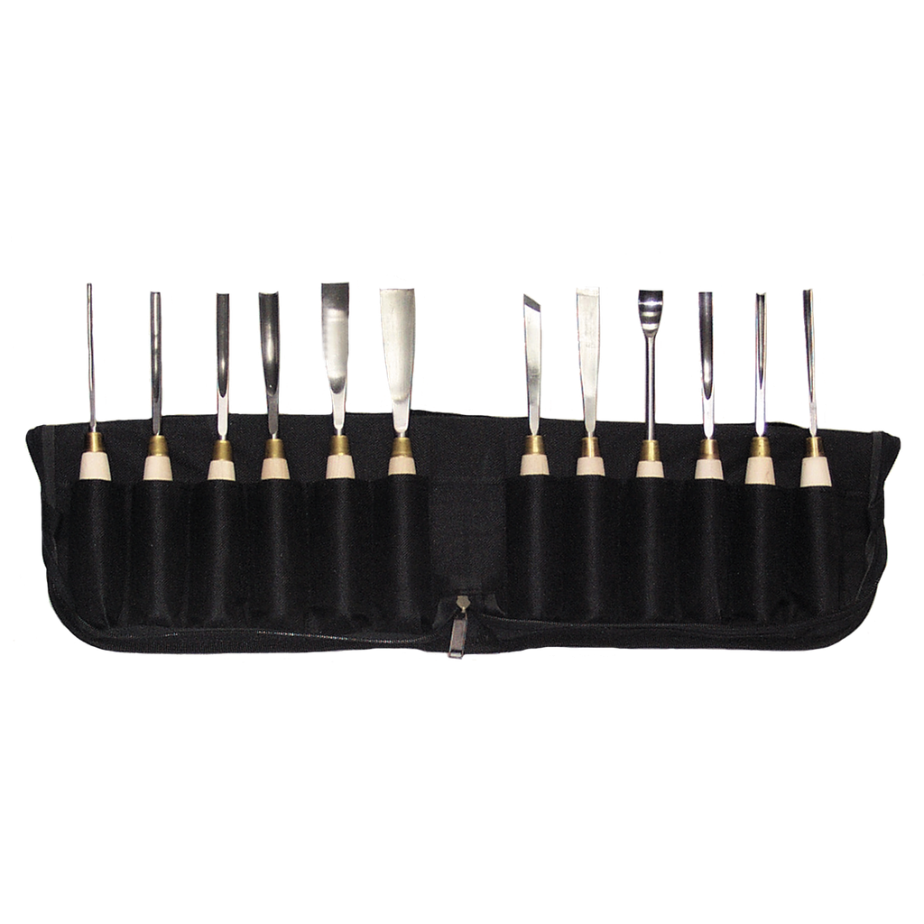 Foldable, Durable Nylon Case with Zipper For Carving Tools - 6 Slots