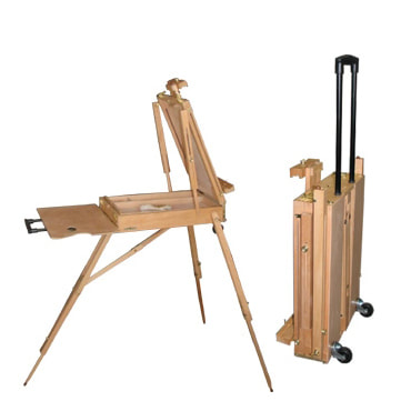 Portable French Easel With Wheels