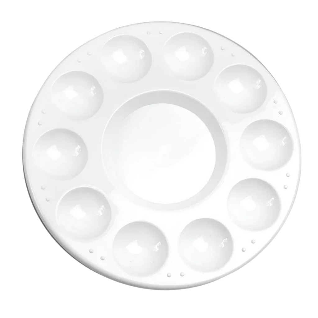 Palette ronde en plastique à 10 puits