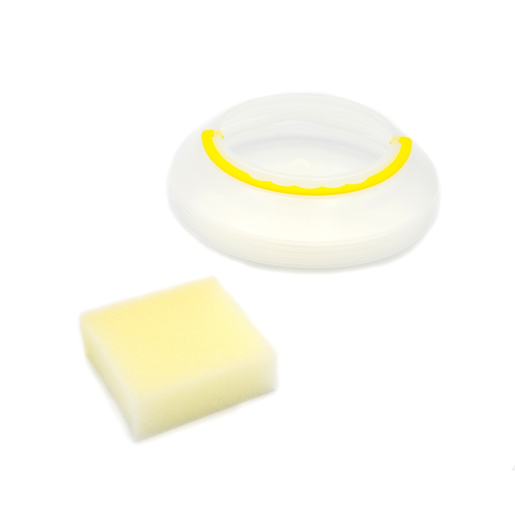 Expandable Brush Washer with Sponge Insert - 3" (Expanded) x 1.5" (Collapsed) x 4" Diameter