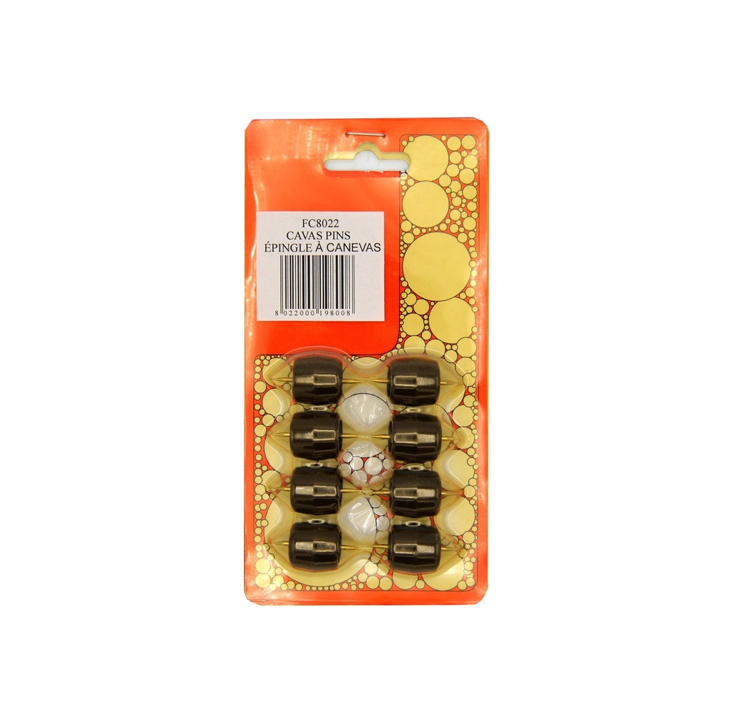 Canvas Pins, Set Of 8