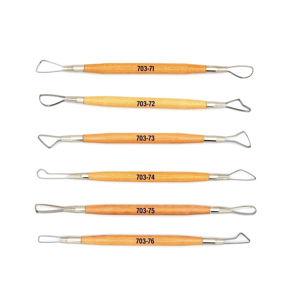 Heavy Duty Double-End Ribboned Modelling Tools - Set of 6, 8"