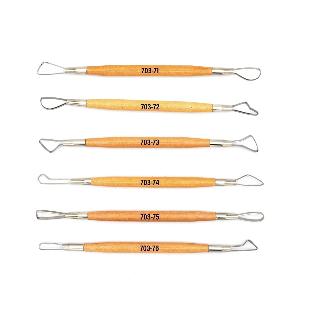 Heavy Duty Double-End Ribboned Modelling Tools - Set of 6, 8"
