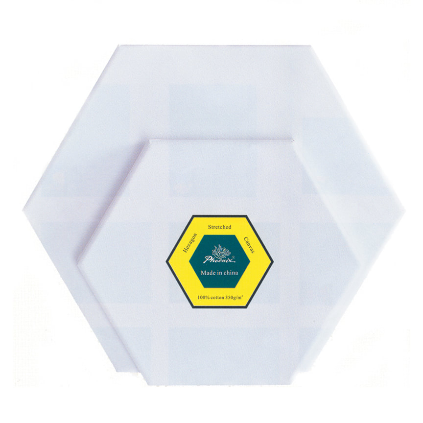 Hexagon Stretched Canvas - 12"