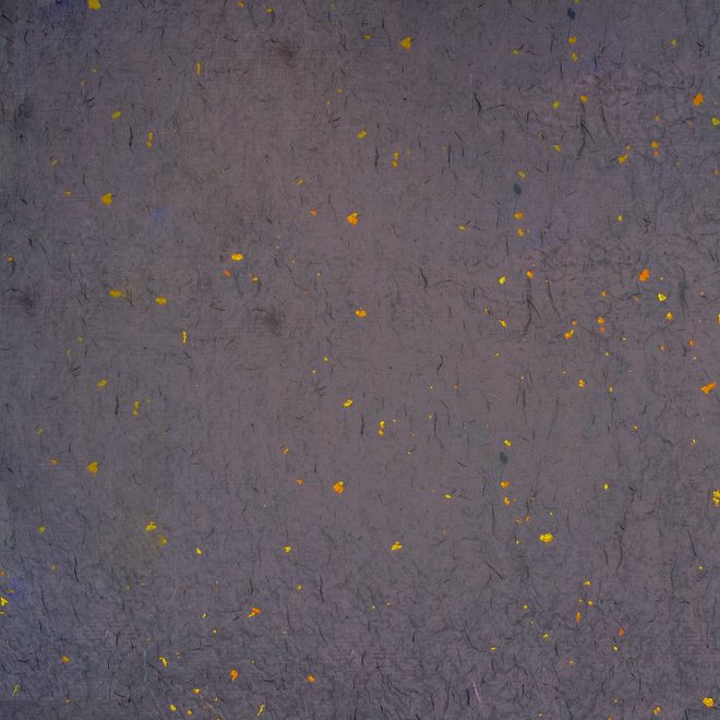 Papier mûrier fait à la main (violet avec des taches dorées) - 18" x 24"