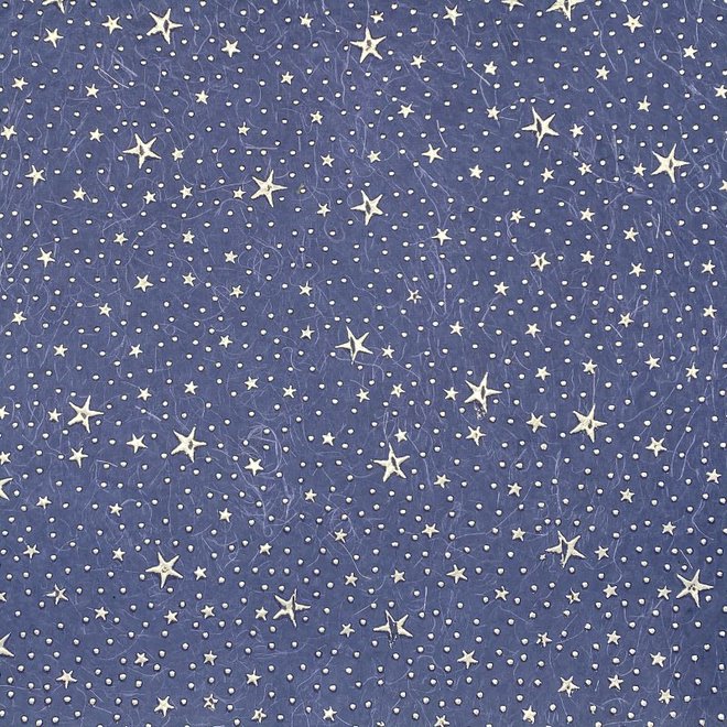 Feuille d'impression Deo, (bleu et étoiles), 22" x 30"