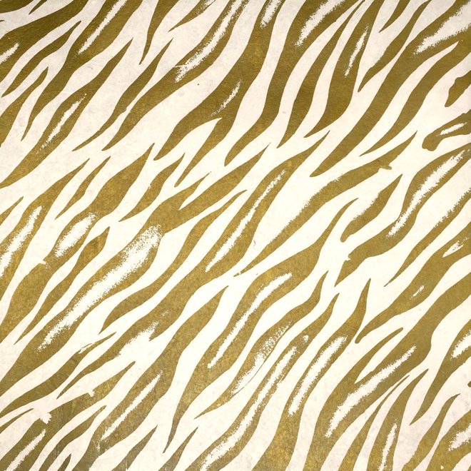 Papier mûrier (imprimé tigre - blanc) - 22" x 30"