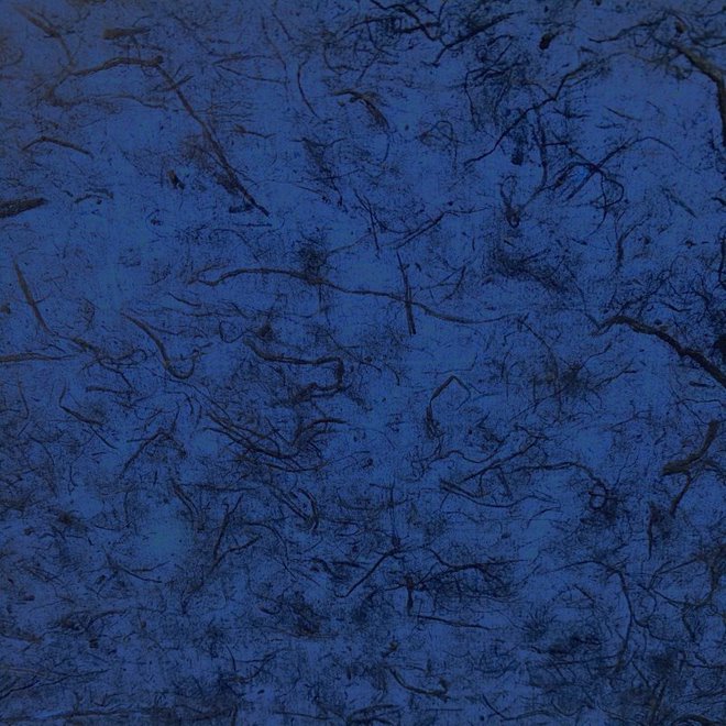 Handmade Paper (Deep Blue - Silk Design) - 26" x 36"