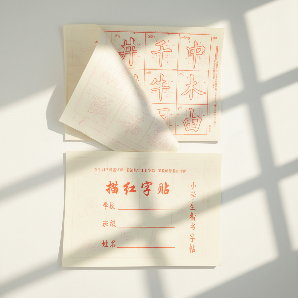 Chinese Calligraphy Practice Pad - Character Outlines 7" x 10"