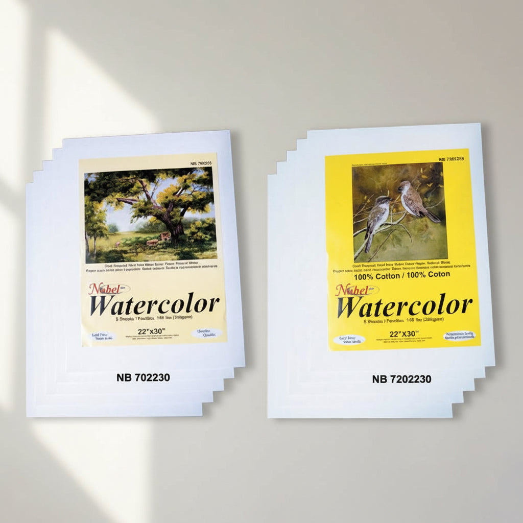 Bloc de papier aquarelle 100 % coton, 55,9 x 76,2 cm, fabriqué en Hollande, 68 kg, 12 feuilles