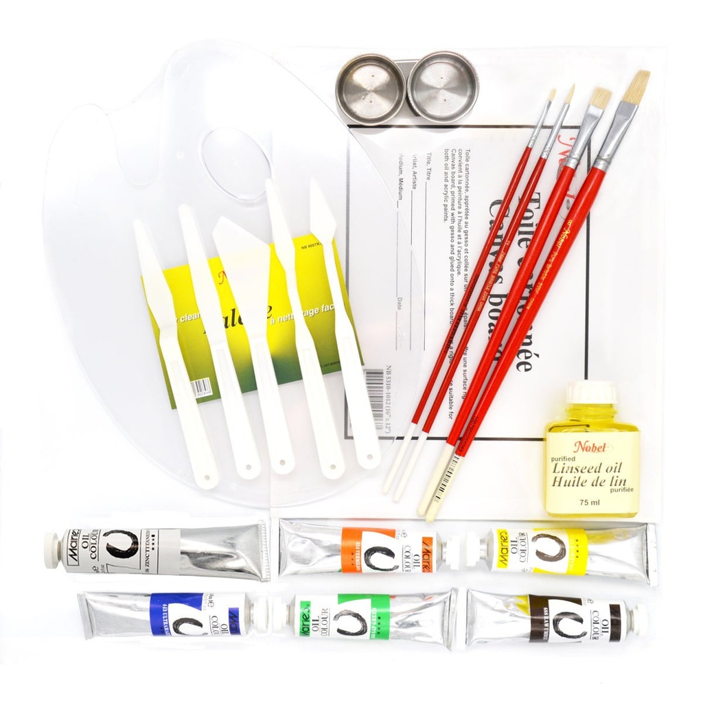 Kit de démarrage couleur à l'huile - 8 pièces